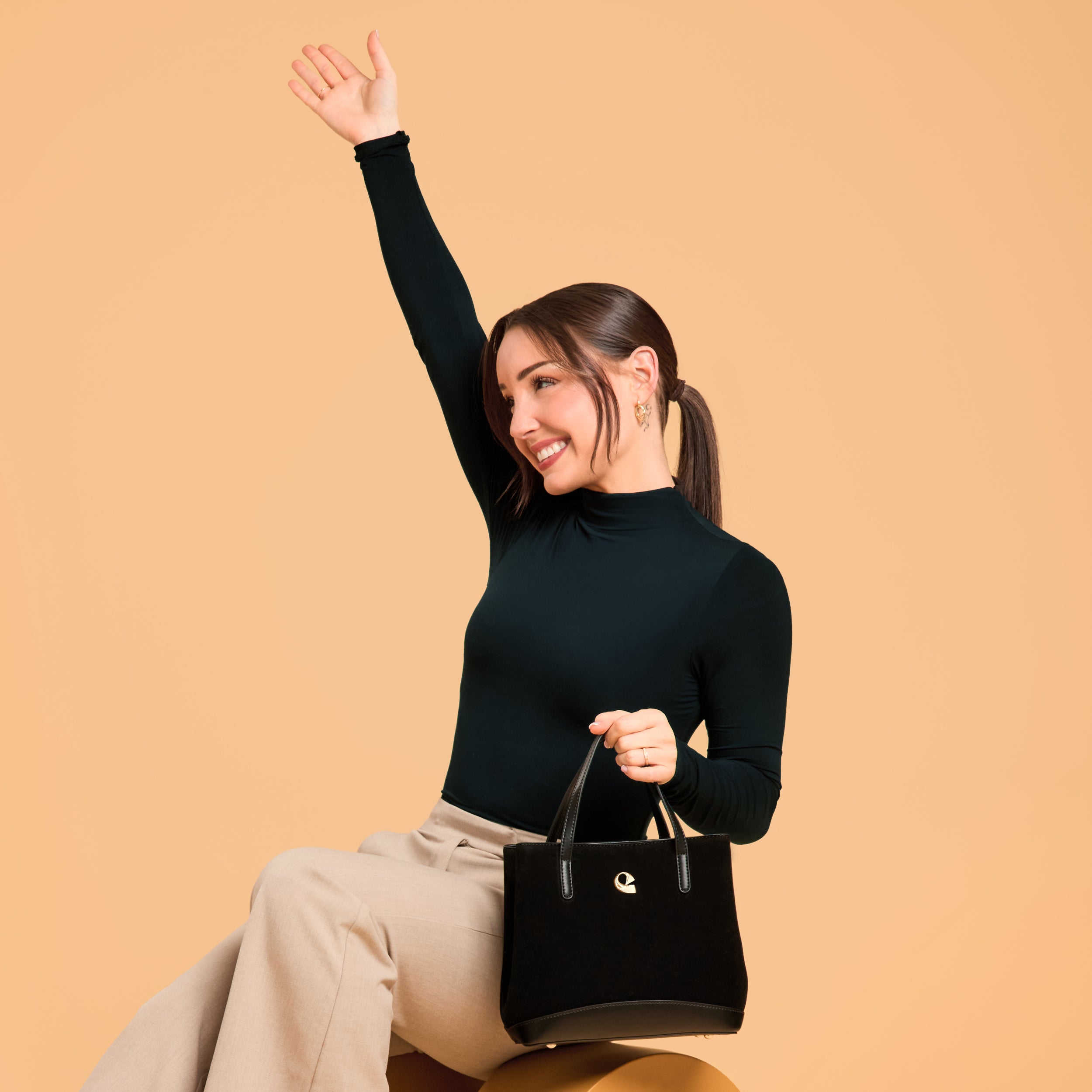Sac Céleste mini Suede - noir