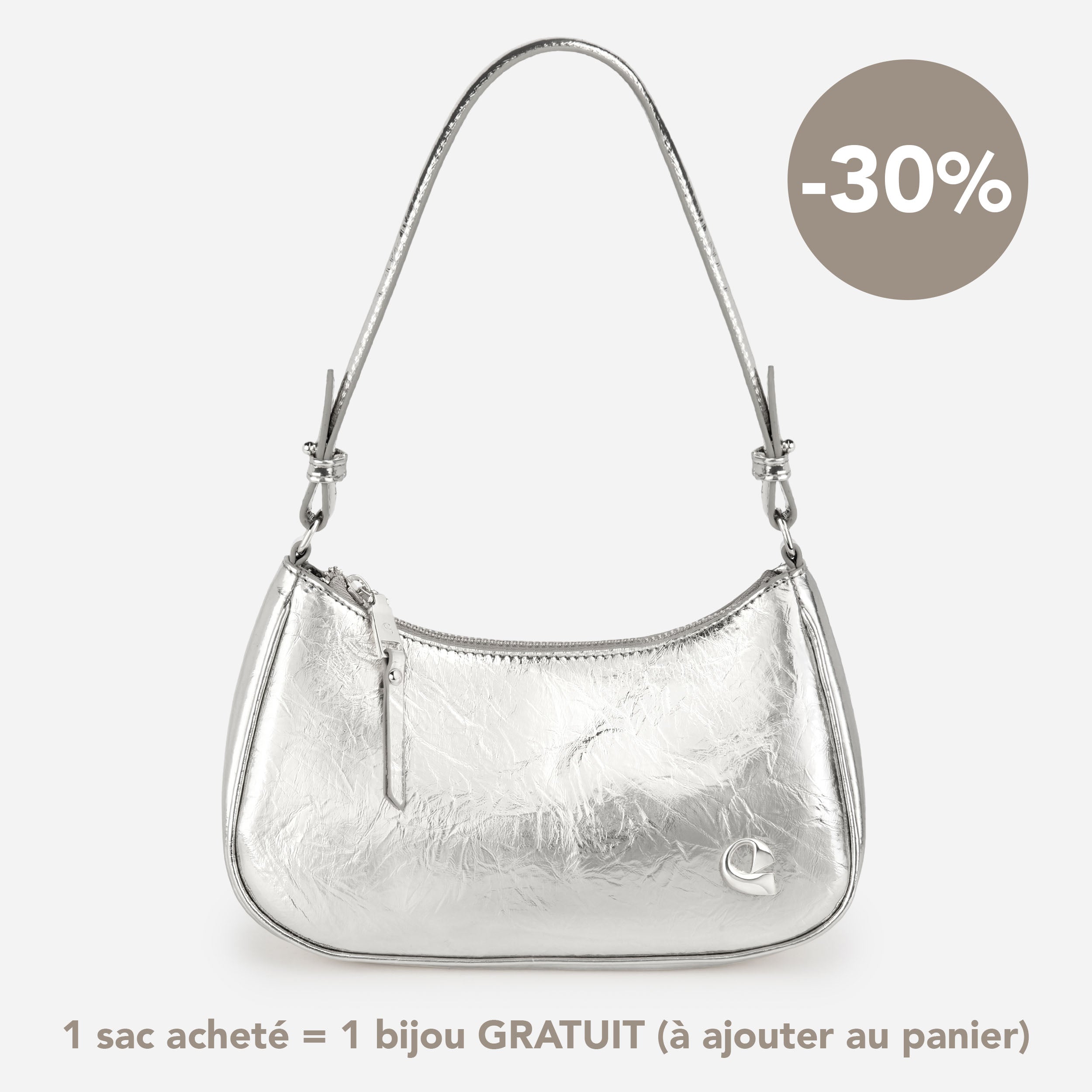 Sac Lune naplack argenté