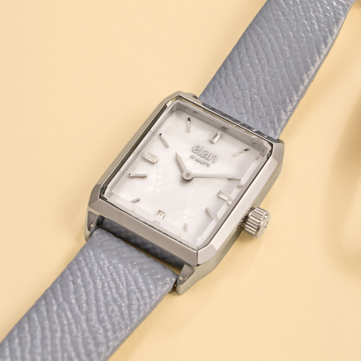 Montre Lune métallisée - bleu clair