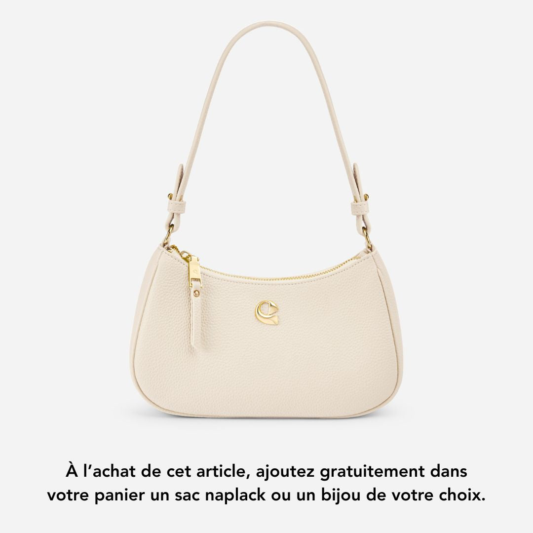Sac Lune grainé - blanc cassé
