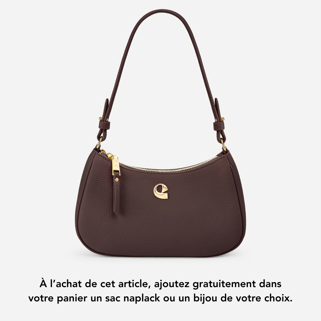 Sac Lune grainé - dark expresso