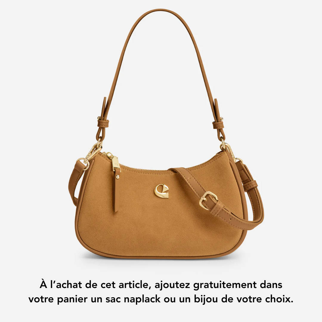 Sac Lune - suede camel